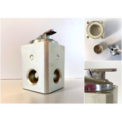 ACCENDINO TAVOLO Edinex  ALLUMINIUM BLOCK LIGHTER MODERNISTA NON FUNZIONANTE '50