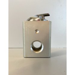ACCENDINO TAVOLO Edinex  ALLUMINIUM BLOCK LIGHTER MODERNISTA NON FUNZIONANTE '50