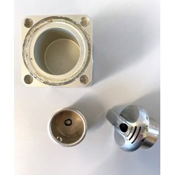 ACCENDINO TAVOLO Edinex  ALLUMINIUM BLOCK LIGHTER MODERNISTA NON FUNZIONANTE '50