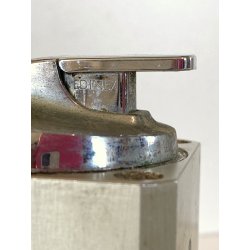 ACCENDINO TAVOLO Edinex  ALLUMINIUM BLOCK LIGHTER MODERNISTA NON FUNZIONANTE '50