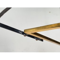 LAMPADARIO DESIGN ANNI 50 VETRO OTTONE LAMPADA SOSPENSIONE SOFFITTO VINTAGE LAMP