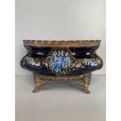 ANTICO VASO CENTROTAVOLA FRANCESE CHOISY LE ROY NAPOLEONE III DECORO BRONZO