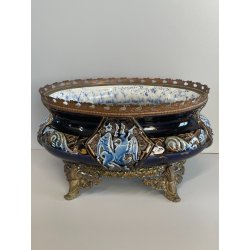 ANTICO VASO CENTROTAVOLA FRANCESE CHOISY LE ROY NAPOLEONE III DECORO BRONZO