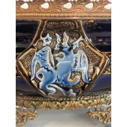 ANTICO VASO CENTROTAVOLA FRANCESE CHOISY LE ROY NAPOLEONE III DECORO BRONZO