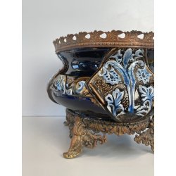 ANTICO VASO CENTROTAVOLA FRANCESE CHOISY LE ROY NAPOLEONE III DECORO BRONZO