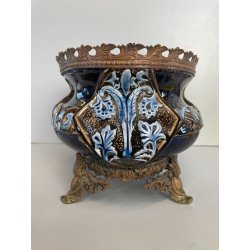 ANTICO VASO CENTROTAVOLA FRANCESE CHOISY LE ROY NAPOLEONE III DECORO BRONZO