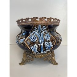 ANTICO VASO CENTROTAVOLA FRANCESE CHOISY LE ROY NAPOLEONE III DECORO BRONZO