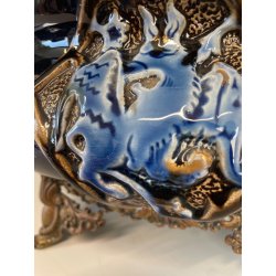 ANTICO VASO CENTROTAVOLA FRANCESE CHOISY LE ROY NAPOLEONE III DECORO BRONZO