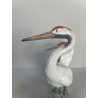 ANTICA PORCELLANA FIRMATA LLADRO COPPIA GRU ANNI 70 SMALTATE FIGURA SCULTURA