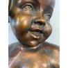 SCULTURA BRONZO BUSTO De Martino NAPOLI PASTORELLO BIMBO SCUGNIZZO BAMBINO