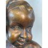 SCULTURA BRONZO BUSTO De Martino NAPOLI PASTORELLO BIMBO SCUGNIZZO BAMBINO