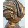 SCULTURA BRONZO BUSTO De Martino NAPOLI PASTORELLO BIMBO SCUGNIZZO BAMBINO