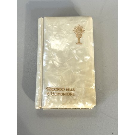 vecchio LIBRO di PREGHIERE tascabile RICORDO PRIMA COMUNIONE religioso 1957