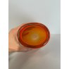 VASO VETRO MURANO FIRMATO FORMENTELLO DESIGN VINTAGE ANNI '70 ARANCIONE VERDE