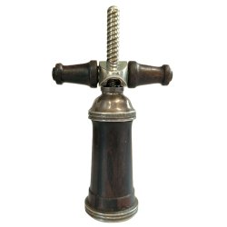 ANTICO CAVATAPPI LEGNO ARGENTO 925 G. Vavassori Milano CORKSCREW tire-bouchon