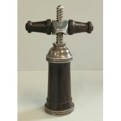 ANTICO CAVATAPPI LEGNO ARGENTO 925 G. Vavassori Milano CORKSCREW tire-bouchon