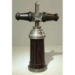 ANTICO CAVATAPPI LEGNO ARGENTO 925 G. Vavassori Milano CORKSCREW tire-bouchon