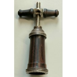 ANTICO CAVATAPPI LEGNO ARGENTO 925 G. Vavassori Milano CORKSCREW tire-bouchon