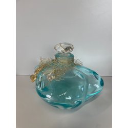 GRANDE PORTA PROFUMO L DE LOLITA LEMPICKA 27 CM BOTTIGLIA FORMA SASSO TURCHESE