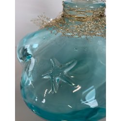 GRANDE PORTA PROFUMO L DE LOLITA LEMPICKA 27 CM BOTTIGLIA FORMA SASSO TURCHESE