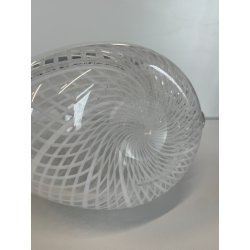 ANTICO VASO VETRO Murano Barovier Toso ANNI '40 RETICELLO ZANFIRICO TRASPARENTE