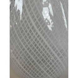 ANTICO VASO VETRO Murano Barovier Toso ANNI '40 RETICELLO ZANFIRICO TRASPARENTE