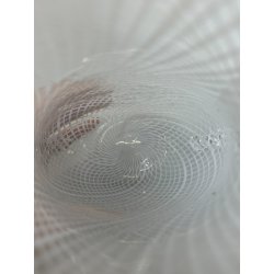 ANTICO VASO VETRO Murano Barovier Toso ANNI '40 RETICELLO ZANFIRICO TRASPARENTE