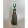 ANTICA BOTTIGLIA VETRO fumè FIRMATA MARCELLO FURLAN 1987 MURANO TAPPO VERDE