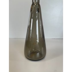 ANTICA BOTTIGLIA VETRO fumè FIRMATA MARCELLO FURLAN 1987 MURANO TAPPO VERDE