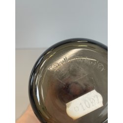 ANTICA BOTTIGLIA VETRO fumè FIRMATA MARCELLO FURLAN 1987 MURANO TAPPO VERDE