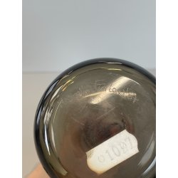 ANTICA BOTTIGLIA VETRO fumè FIRMATA MARCELLO FURLAN 1987 MURANO TAPPO VERDE