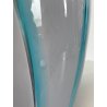 GRANDE VASO VETRO MURANO FIRMATO ARCHIMEDE SEGUSO VINTAGE DESIGN AZZURRO BIANCO