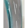 GRANDE VASO VETRO MURANO FIRMATO ARCHIMEDE SEGUSO VINTAGE DESIGN AZZURRO BIANCO