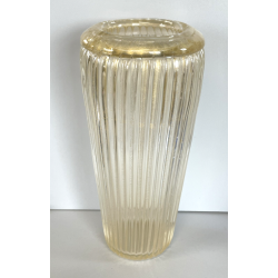 GRANDE VASO VETRO FIRMATO LA FILIGRANA MURANO FOGLIA ORO BAROVIER SEGUSO VINTAGE