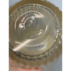 GRANDE VASO VETRO FIRMATO LA FILIGRANA MURANO FOGLIA ORO BAROVIER SEGUSO VINTAGE