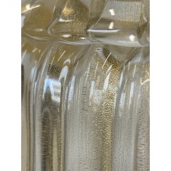 GRANDE VASO VETRO FIRMATO LA FILIGRANA MURANO FOGLIA ORO BAROVIER SEGUSO VINTAGE