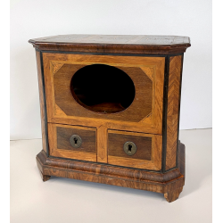 ANTICA URNA VOTAZIONI CONFRATERNITE LEGNO LASTRONATO INTARSIATO RELIGIOSO 1788