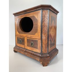 ANTICA URNA VOTAZIONI CONFRATERNITE LEGNO LASTRONATO INTARSIATO RELIGIOSO 1788