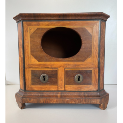 ANTICA URNA VOTAZIONI CONFRATERNITE LEGNO LASTRONATO INTARSIATO RELIGIOSO 1788