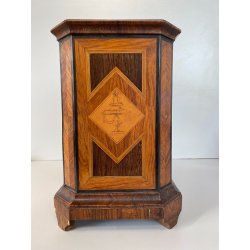 ANTICA URNA VOTAZIONI CONFRATERNITE LEGNO LASTRONATO INTARSIATO RELIGIOSO 1788