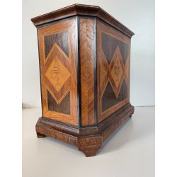 ANTICA URNA VOTAZIONI CONFRATERNITE LEGNO LASTRONATO INTARSIATO RELIGIOSO 1788