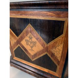 ANTICA URNA VOTAZIONI CONFRATERNITE LEGNO LASTRONATO INTARSIATO RELIGIOSO 1788