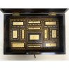 ANTICA SCATOLA RETTANGOLARE ANGLO INDIANA LEGNO MICROINTARSIO VITTORIANA XIX sec