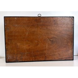 ANTICA SCATOLA RETTANGOLARE ANGLO INDIANA LEGNO MICROINTARSIO VITTORIANA XIX sec