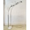 LAMPADA DA TERRA ARCO PIANTANA DESIGN ANNI 80 METALLO CROMATO MARMO FLOOR LAMP