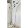 LAMPADA DA TERRA ARCO PIANTANA DESIGN ANNI 80 METALLO CROMATO MARMO FLOOR LAMP