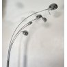 LAMPADA DA TERRA ARCO PIANTANA DESIGN ANNI 80 METALLO CROMATO MARMO FLOOR LAMP