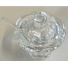 ANTICO VASO CRISTALLO Baccarat FORMAGGIERA COPERCHIO + CUCCHIAIO SENAPE MOSTARDA