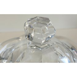 ANTICO VASO CRISTALLO Baccarat FORMAGGIERA COPERCHIO + CUCCHIAIO SENAPE MOSTARDA