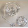 ANTICO VASO CRISTALLO Baccarat FORMAGGIERA COPERCHIO + CUCCHIAIO SENAPE MOSTARDA